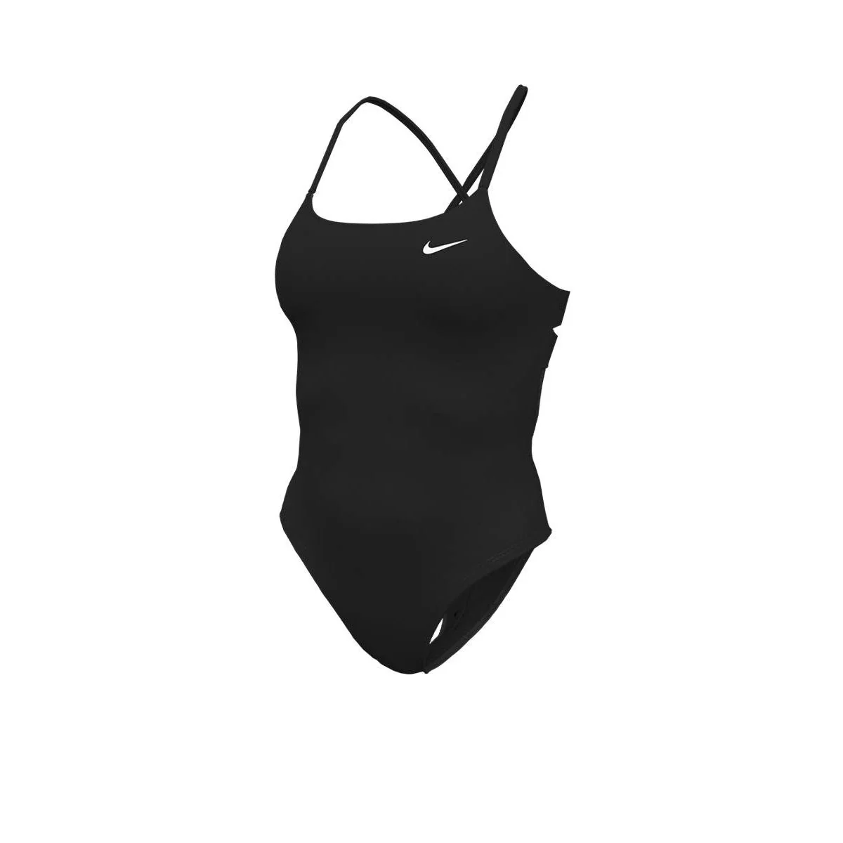 NIKE Lace Up Back One Piece Women's Swimsuit - Black - L (US SIZE)