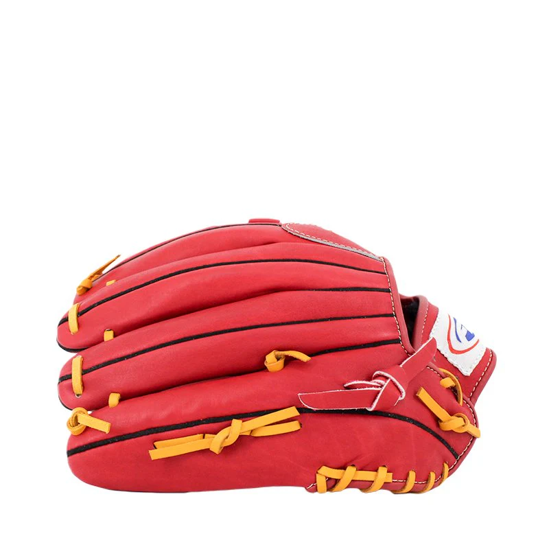 FBT Softball Gloves ถุงมือซอฟบอล Basket 12 นิ้ว หนังแท้ Red 74427 - Red - One size