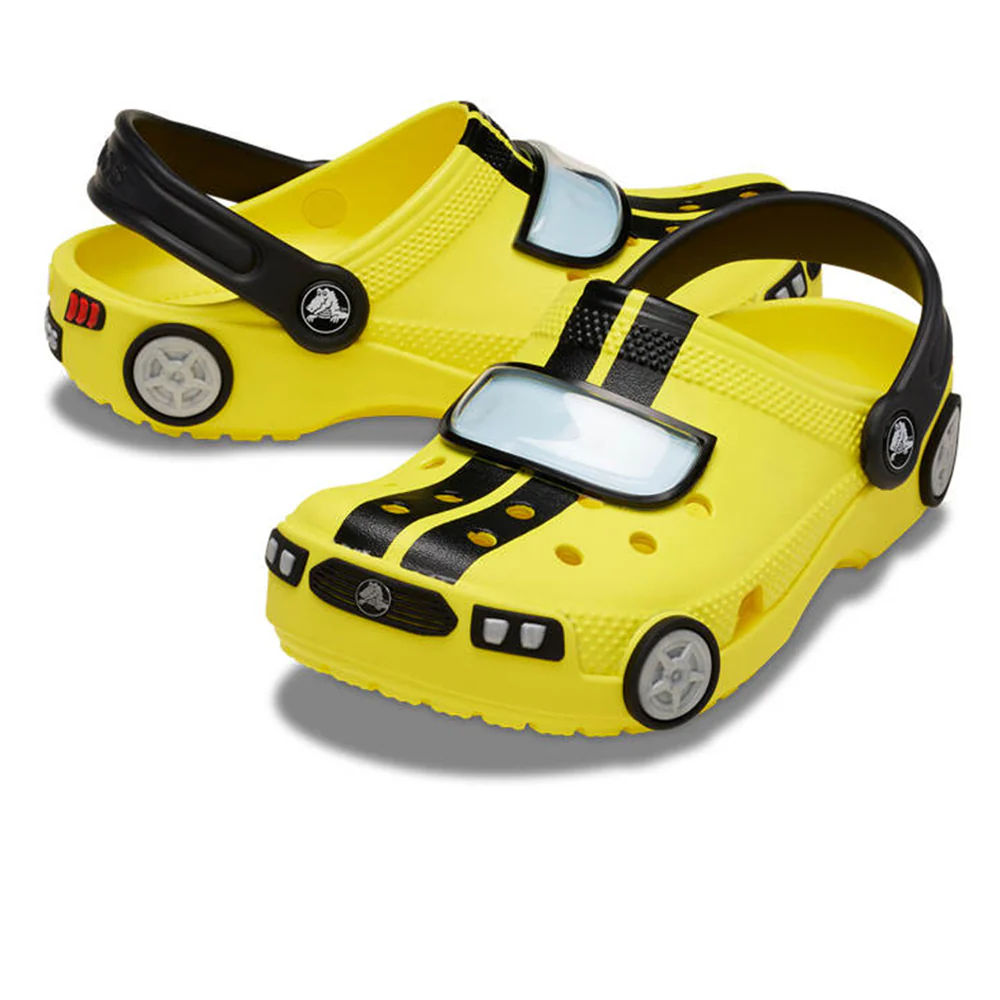CROCS Classic IAM Race Car Clog Toddler Kids Lifestyle Shoes - Yellow - US C10
