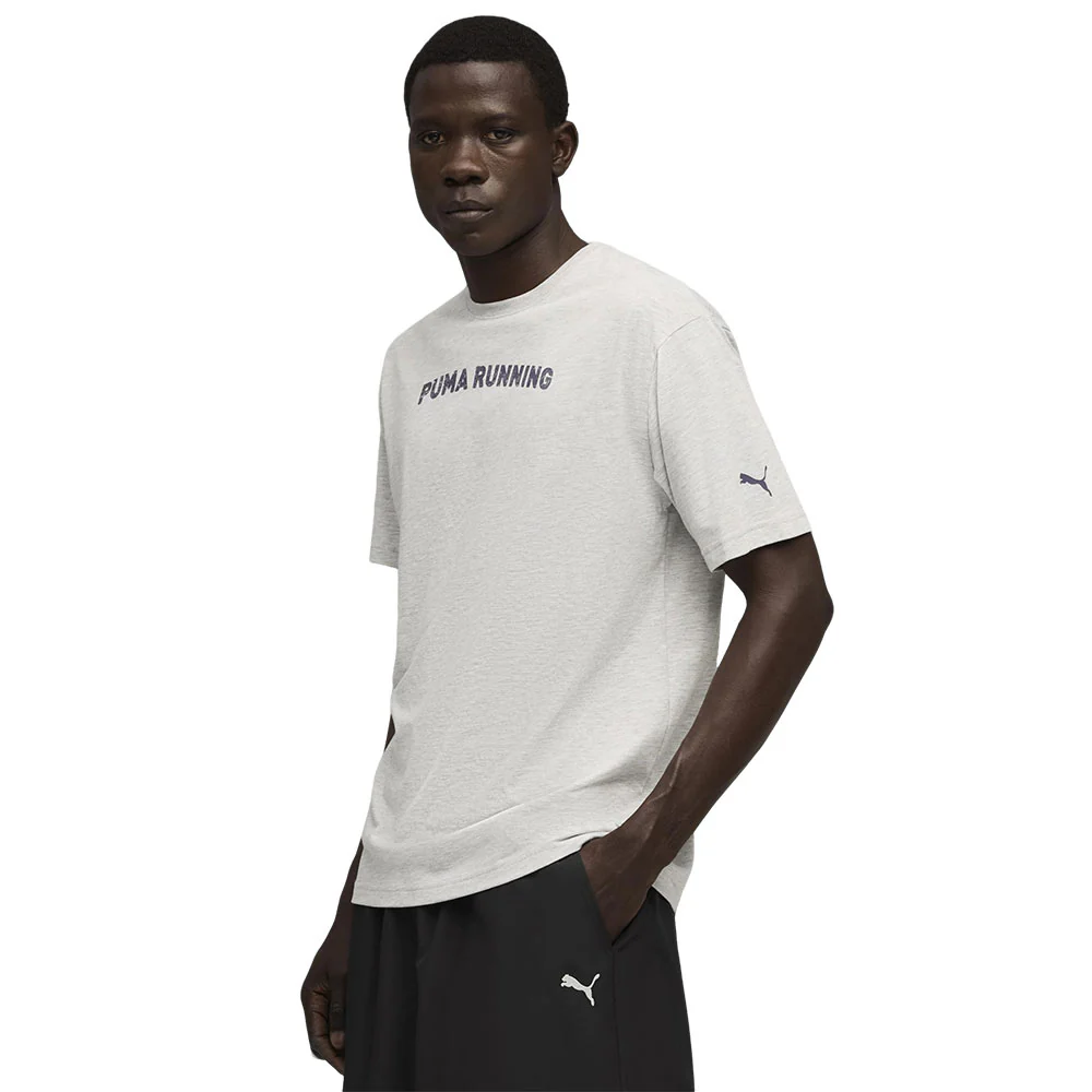PUMA  Run Graphic Oversize Men's Running T-Shirt - Grey - L (UK SIZE)
