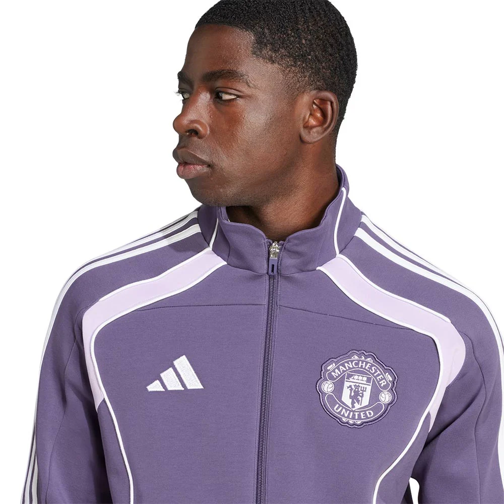ADIDAS Manchester United UBP Doubleknit Track Men's Football Jacket - Purple - 2XL (UK SIZE)