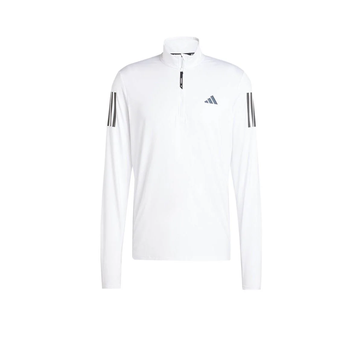 ADIDAS Own the Run Half-Zip Men's Running Sweatshirt - White - L (UK SIZE)