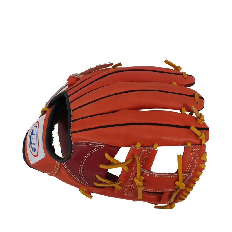 FBT Softball Gloves ถุงมือซอฟบอล I-Web 11.25 นิ้ว หนังแท้ Orange 74428 - Orange - One size