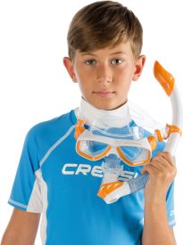 CRESSI Rash Guard Jr Short Sleeve Blue - Blue - Y 10