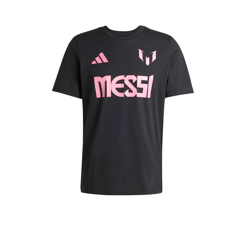 ADIDAS Messi Name and Number Graphic Men's Football T-Shirt - Black - 2XL (UK SIZE)
