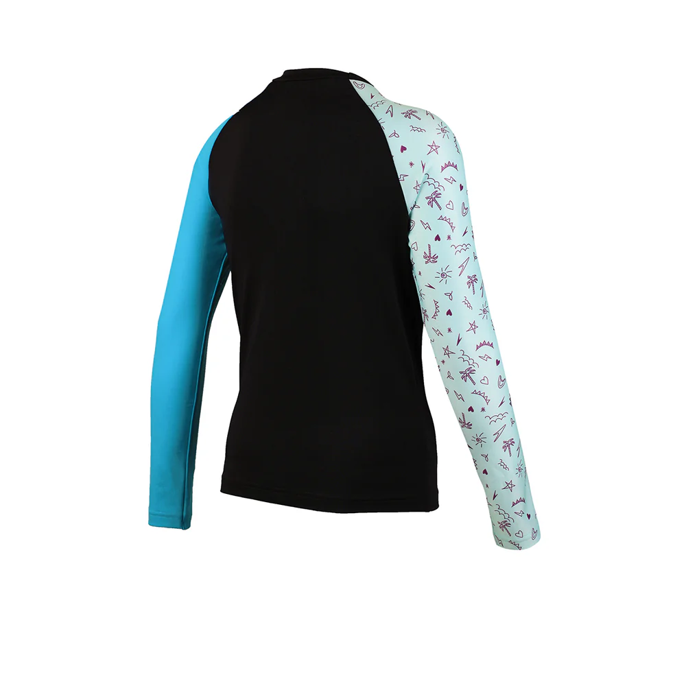 SPEEDO Splash & Learn 2.0 Long Sleeve Boys Rashguard - Black - 11-12 YEARS