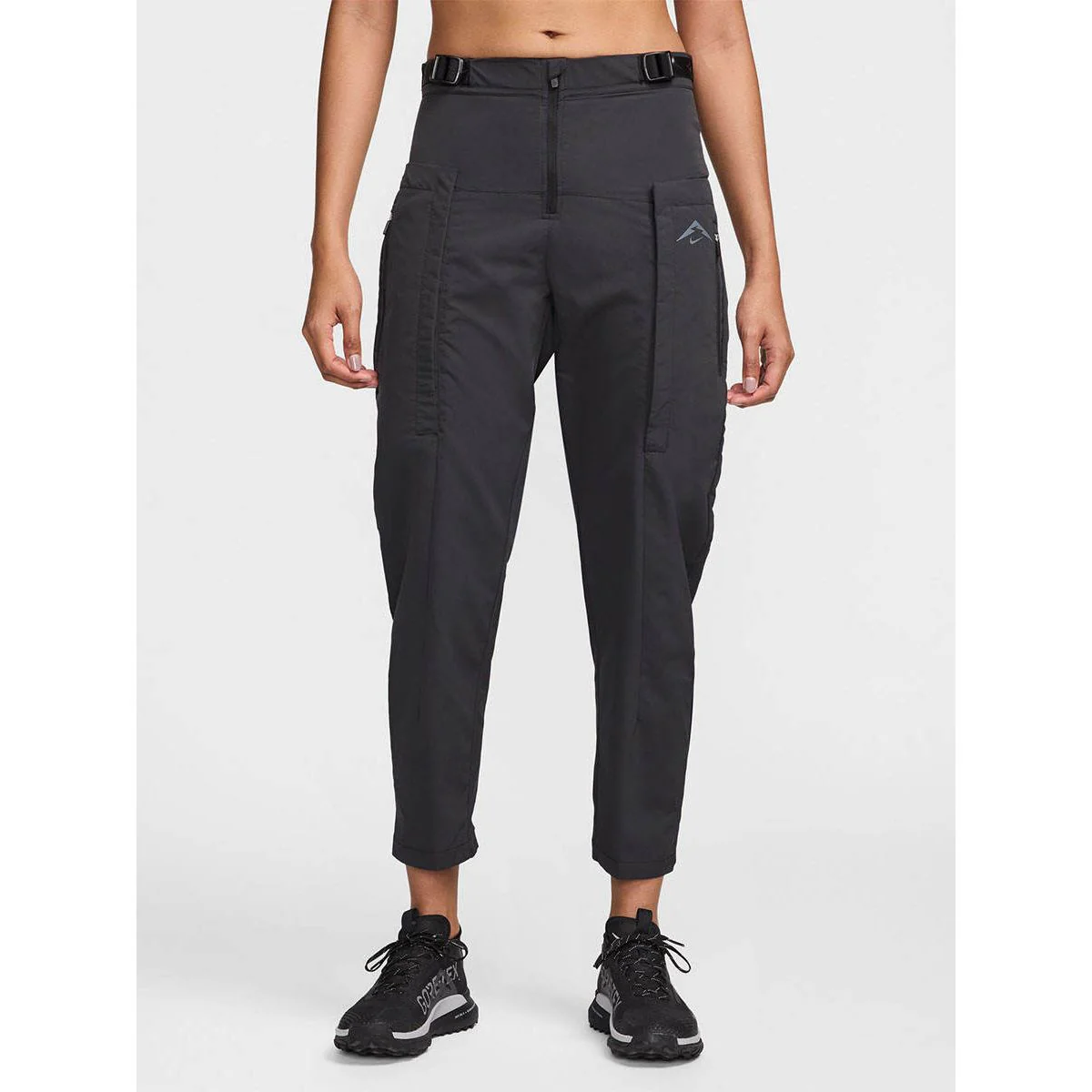 NIKE Trail Women's Repel Mid-Rise Women's Running Pants - Black - L (US SIZE)