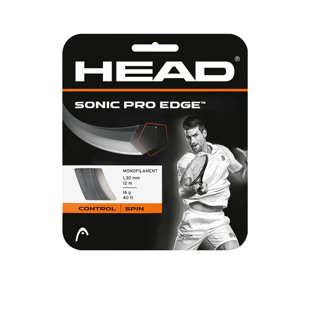 HEAD Sonic Pro Edge Set 16 Tennis String - Grey - ONE SIZE