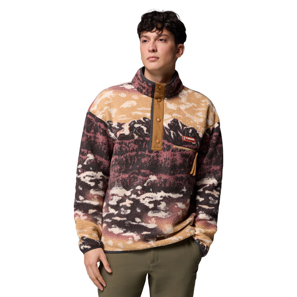 COLUMBIA Helvetia™ II Printed Half Snap Men's Sweatshirt - Brown - 2XL (US SIZE)