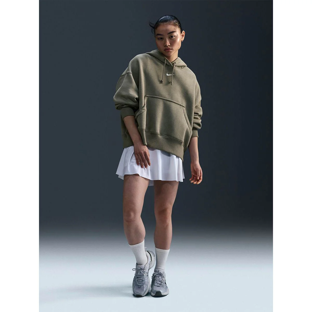 NIKE Sportswear Phoenix Fleece Women's Hoodie - Green - L (ASIAN SIZE)