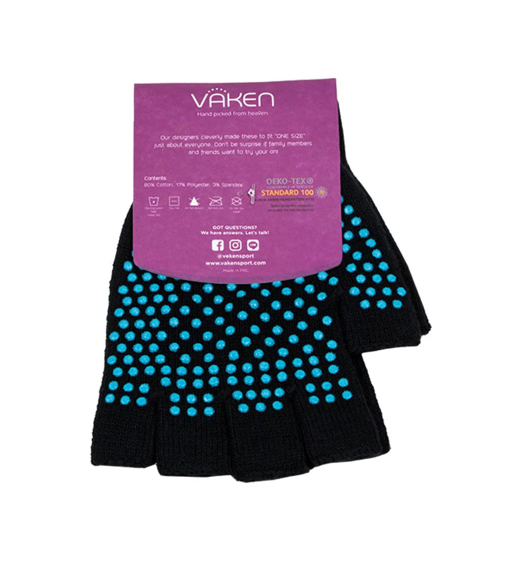 VAKEN Grip Unisex Training Gloves - Black - ONE SIZE