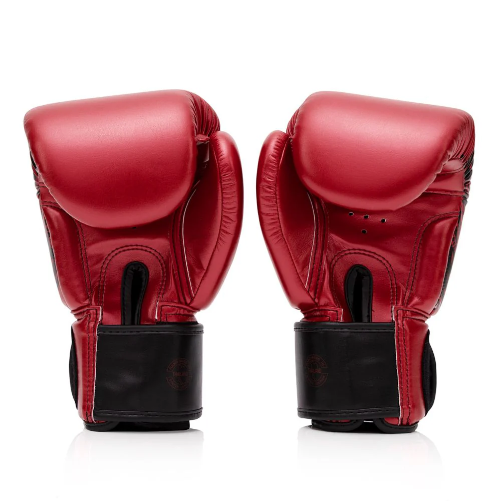 Fairtex "Golden Jubilee" Boxing Gloves - Red - 10 oz